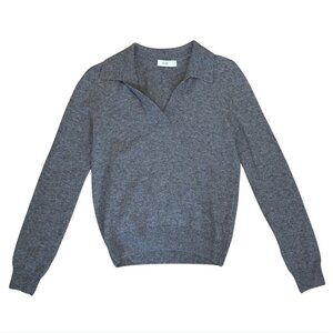 CLOSED Grey Wool Cashmere Polo Sweater Top EUC $380 XS